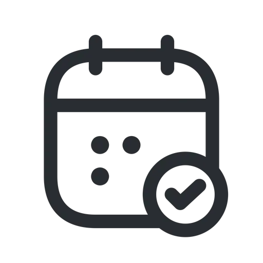 دانلود آیکون تقویم تیک دار