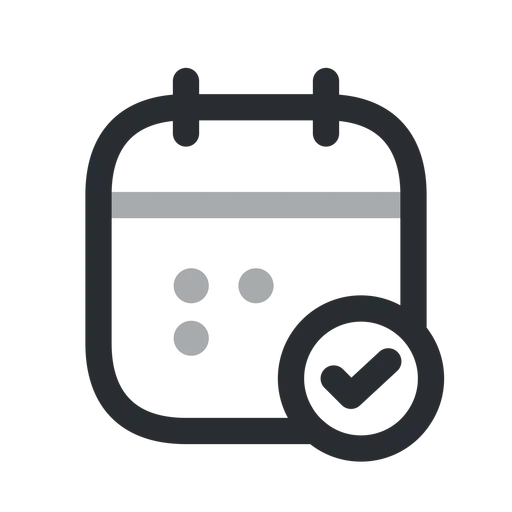 دانلود آیکون تقویم تیک دار