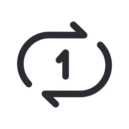 دانلود آیکون تکرار یک