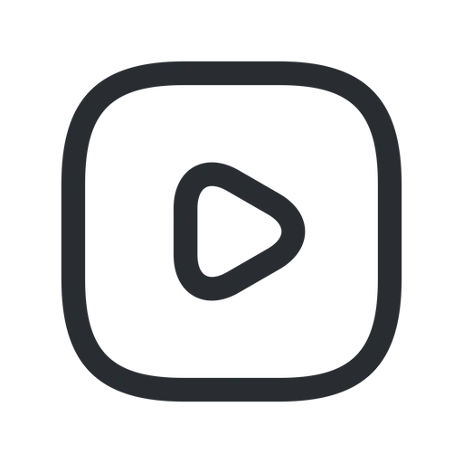 دانلود آیکون پخش ویدیو مربع