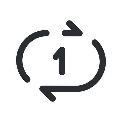 دانلود آیکون تکرار یک