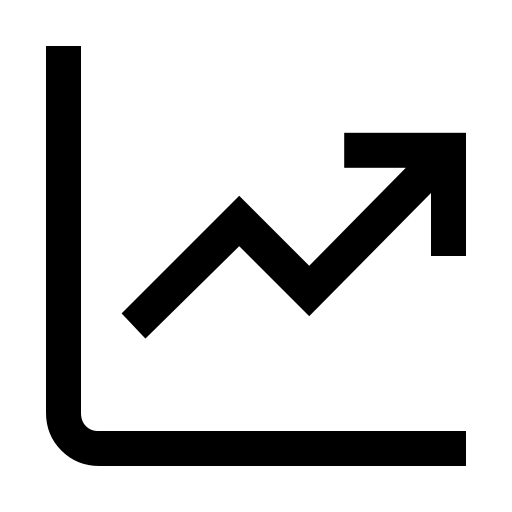 دانلود آیکون نمودار خطی صعودی