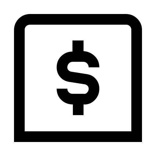 دانلود آیکون دلار (مربع)