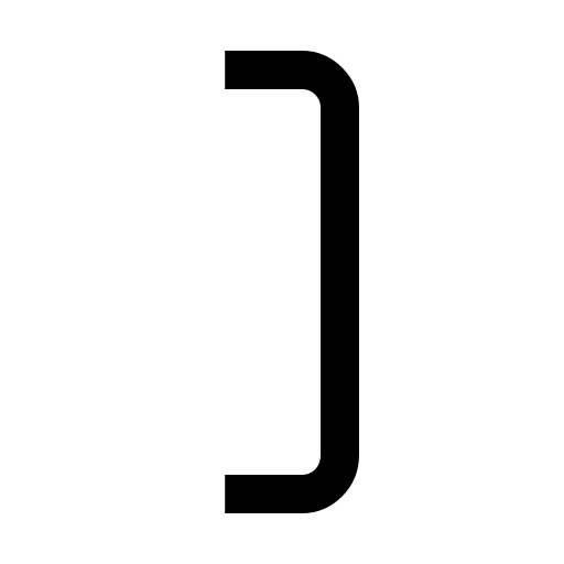 دانلود آیکون کروشه بسته