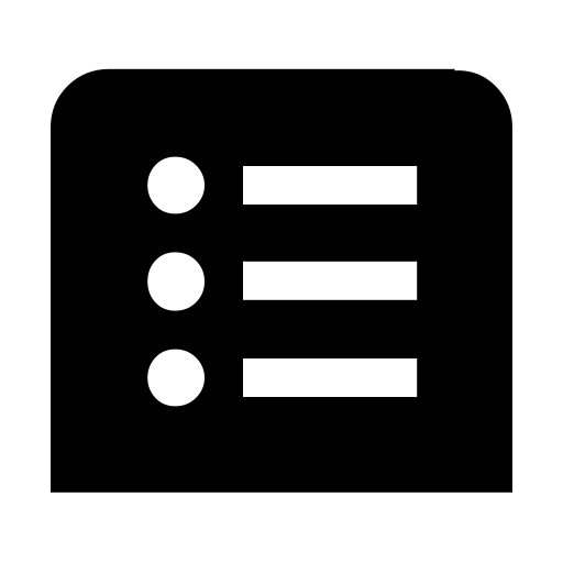 دانلود آیکون لیست مستطیلی