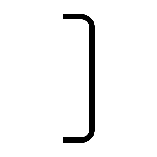 دانلود آیکون کروشه بسته