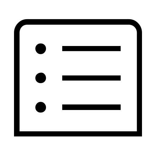 دانلود آیکون لیست مستطیلی