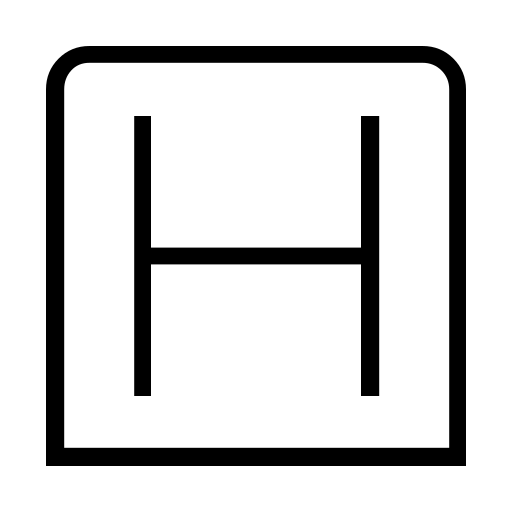 دانلود آیکون مربع حرف H