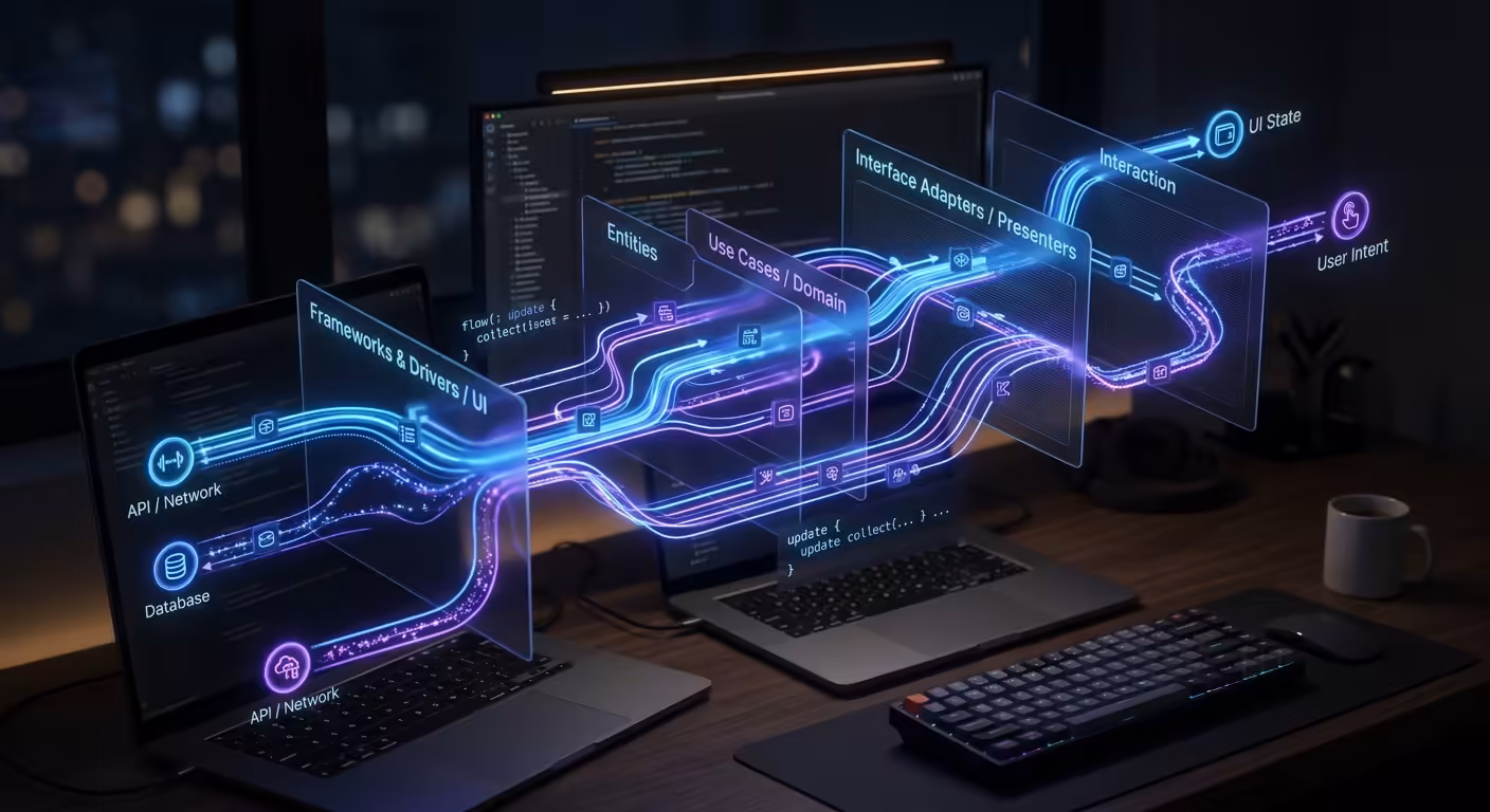 مدیریت وضعیت در کاتلین مولتی‌پلتفرم: پیاده‌سازی Flow و StateFlow در معماری تمیز
